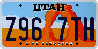 UT license plate Z967TH