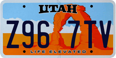 UT license plate Z967TV