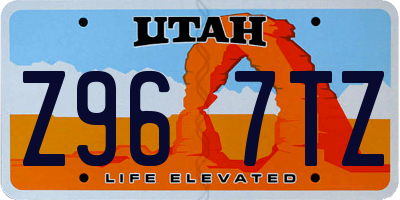 UT license plate Z967TZ