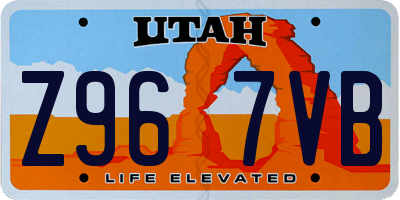 UT license plate Z967VB