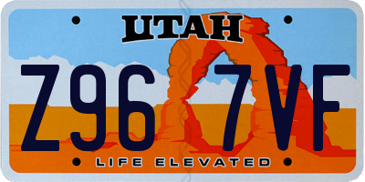 UT license plate Z967VF