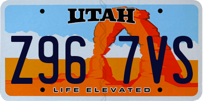UT license plate Z967VS