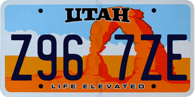 UT license plate Z967ZE