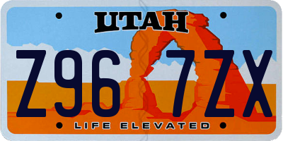 UT license plate Z967ZX