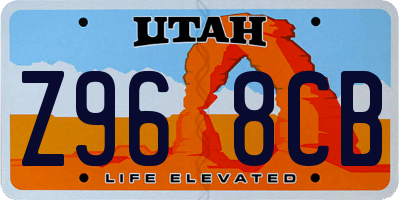 UT license plate Z968CB