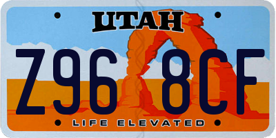 UT license plate Z968CF