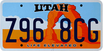 UT license plate Z968CG