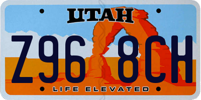 UT license plate Z968CH