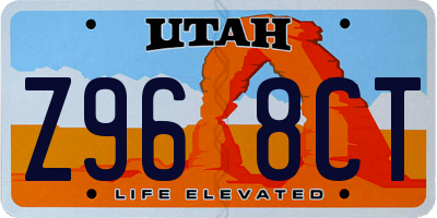 UT license plate Z968CT