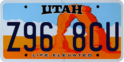 UT license plate Z968CU