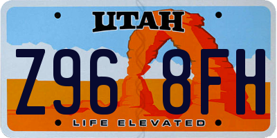 UT license plate Z968FH