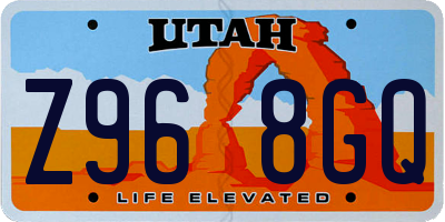 UT license plate Z968GQ