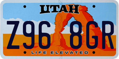 UT license plate Z968GR