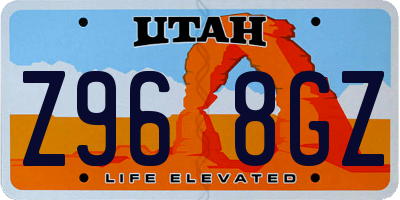 UT license plate Z968GZ