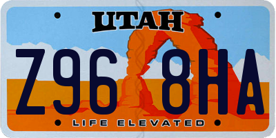 UT license plate Z968HA