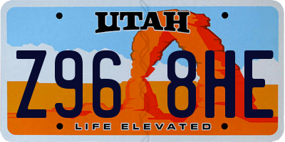 UT license plate Z968HE