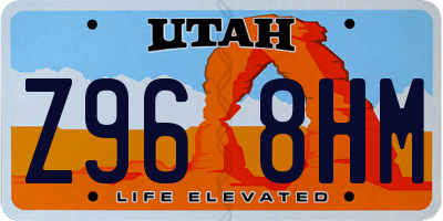 UT license plate Z968HM