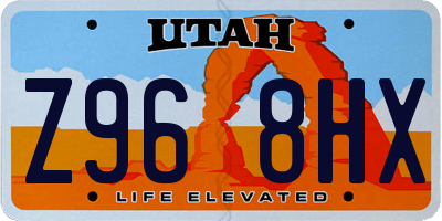 UT license plate Z968HX