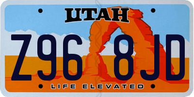 UT license plate Z968JD