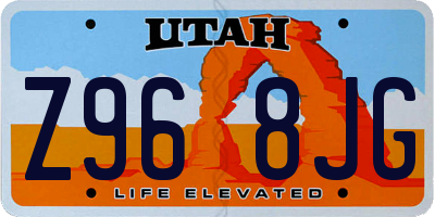 UT license plate Z968JG