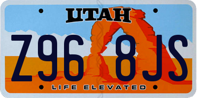 UT license plate Z968JS