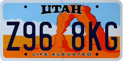 UT license plate Z968KG