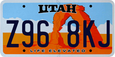 UT license plate Z968KJ