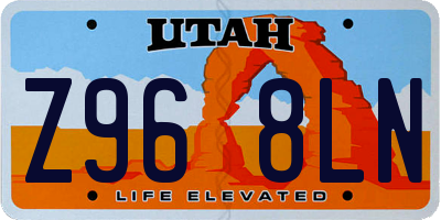 UT license plate Z968LN
