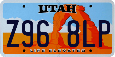 UT license plate Z968LP