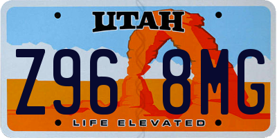 UT license plate Z968MG