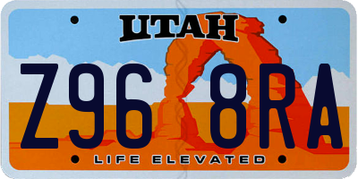 UT license plate Z968RA