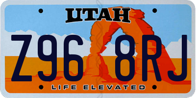 UT license plate Z968RJ
