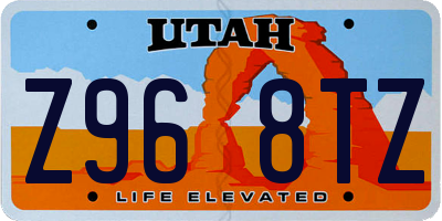 UT license plate Z968TZ