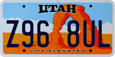 UT license plate Z968UL
