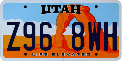 UT license plate Z968WH