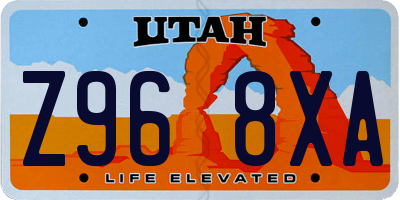 UT license plate Z968XA