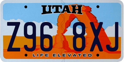 UT license plate Z968XJ
