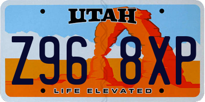 UT license plate Z968XP