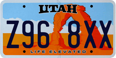 UT license plate Z968XX