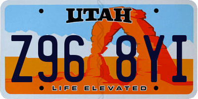 UT license plate Z968YI