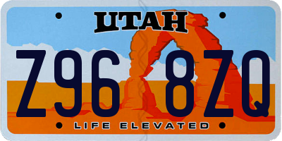 UT license plate Z968ZQ