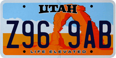 UT license plate Z969AB