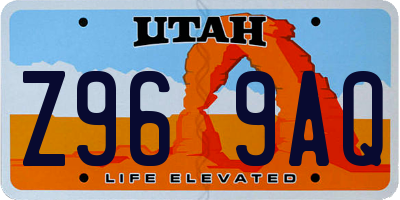 UT license plate Z969AQ