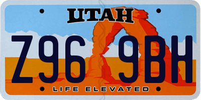 UT license plate Z969BH