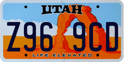 UT license plate Z969CD