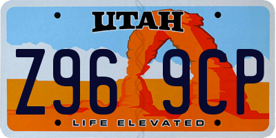 UT license plate Z969CP