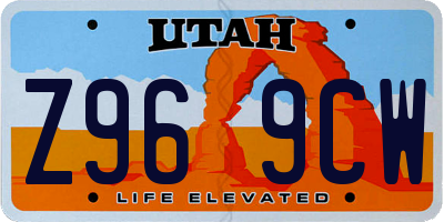 UT license plate Z969CW
