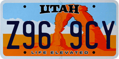 UT license plate Z969CY