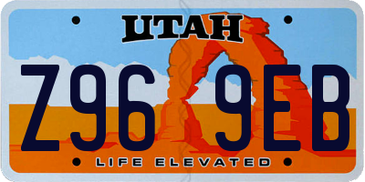 UT license plate Z969EB