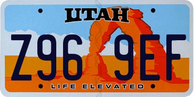 UT license plate Z969EF